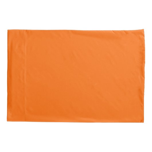 Vaste kleur oranje kussensloop (Achterkant)