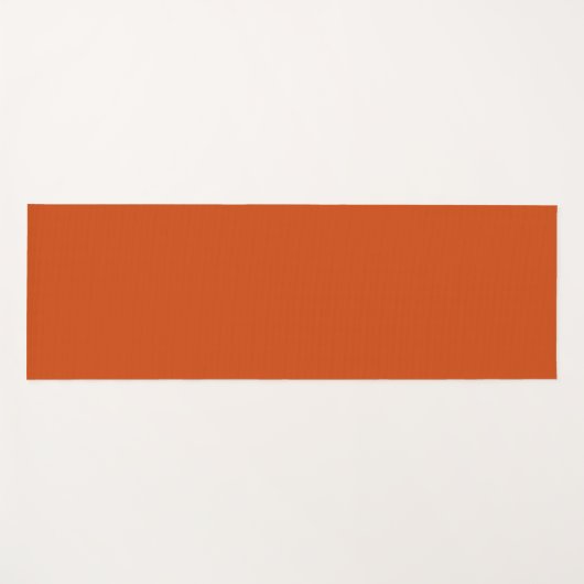 Vaste kleur, ruw, verbrand sinaasappel yogamat (Voorkant (horizontaal))