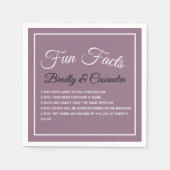 Vaste kleur Soft plumb Weddenschap Fun Fact Napkin Servet (Voorkant)