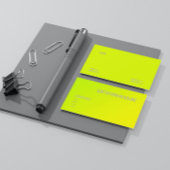 vaste kleur voor chartreuse gele visitekaartje