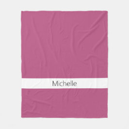 Vaste kleur Warm Roze Elegant Monogrammen Fleece Deken