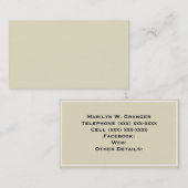 Vaste kleur: Zand-beige Visitekaartje (Voorkant / Achterkant)