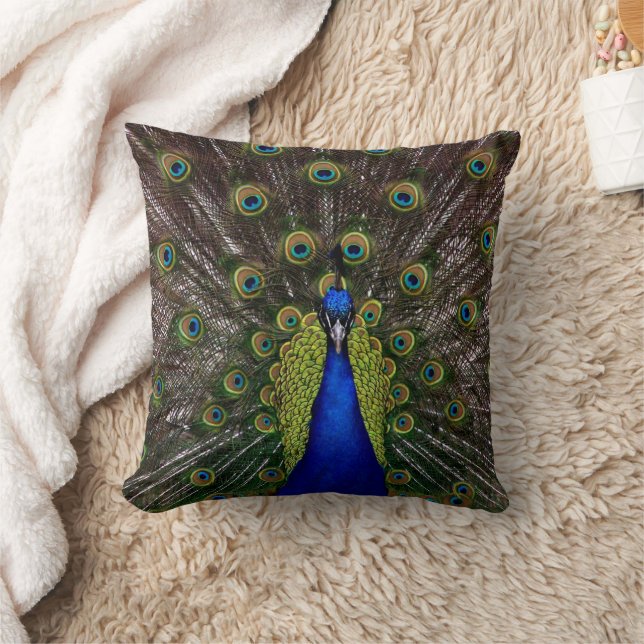 Vaste kleuren Peacock Pillow-Design Kussen (Deken)