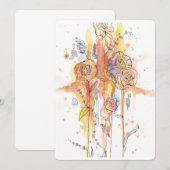 Vaste kleuren Waterverf Floral All-Occasion Card Bedankkaart (Voorkant / Achterkant)