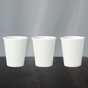 Vaste kleurenkleur met chromatische kant papieren bekers