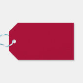 Vaste kleurloze lichte marawijn rood cadeaulabel (Achterkant Horizontaal)