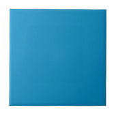 Vaste kleurpauw blauw tegeltje (Voorkant)