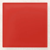 Vaste lippenstift sterk rood glazen onderzetter (Voorkant)