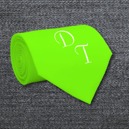 vaste neongroen - uw monogrammen stropdas