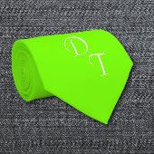 vaste neongroen - uw monogrammen stropdas