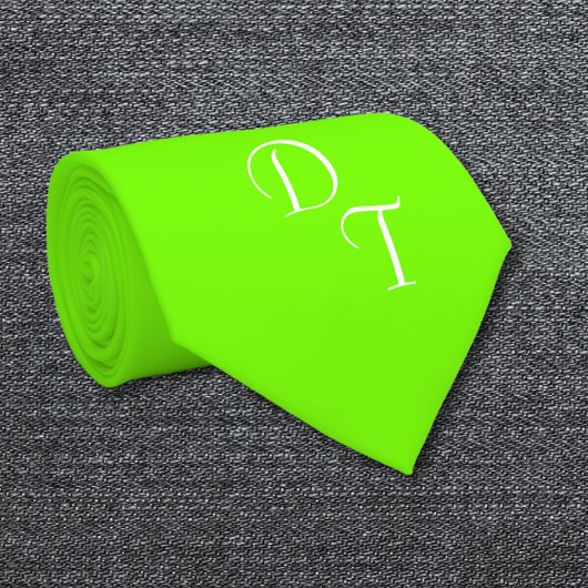 vaste neongroen - uw monogrammen stropdas