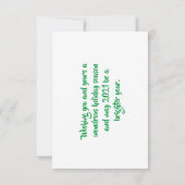 Vaste notitiekaart voor feestdagen notitiekaartje (Achterkant)