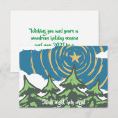 Vaste notitiekaart voor feestdagen notitiekaartje (Voorkant / Achterkant)