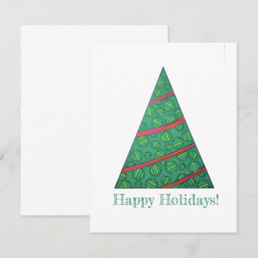 Vaste notitiekaart voor vakantiebomen notitiekaartje (Voorkant / Achterkant)