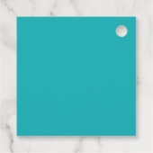 Vaste oceaanblauw blauwgroen bedankjes labels (Achterkant)