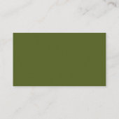 Vaste olijfgroene Visitekaartjes (Achterkant)