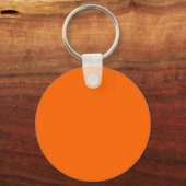 Vaste Oranje achtergrondkleur FF6600 Sleutelhanger (Voorkant)