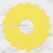 Vaste pastelgeel wijnglaslabel (Achterkant)