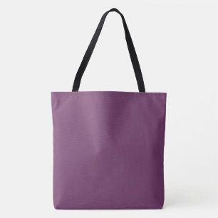Vaste platte kleur van Byzantium Tote Bag