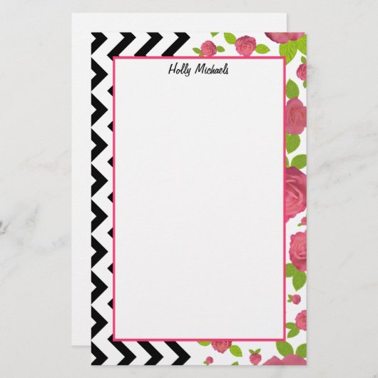 Vaste Prints en zigzag, gemengd Briefpapier (Voorkant / Achterkant)