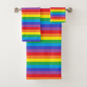 Vaste regenboogstrips bad handdoek (Insitu)