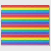 Vaste regenboogstrips cadeaupapier (Vlak)