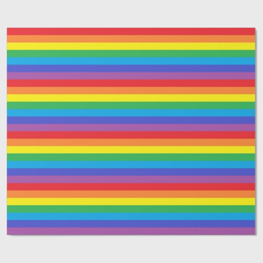 Vaste regenboogstrips cadeaupapier (Vlak)