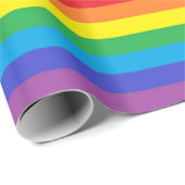 Vaste regenboogstrips cadeaupapier (Rol Hoek)