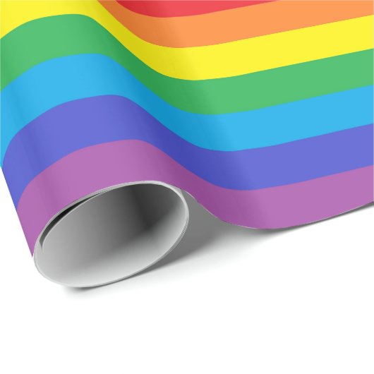 Vaste regenboogstrips cadeaupapier (Rol Hoek)