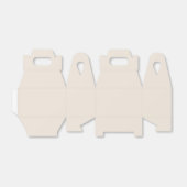 Vaste roombeige ivoor bedankdoosjes (Uitgevouwen)