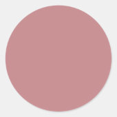 Vaste Rozen kleur Ronde Sticker (Voorkant)