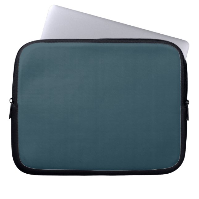 Vaste steenkool Kleur Laptop Sleeve (Voorkant)