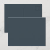 Vaste steenkoolkleur briefkaart (Voorkant / Achterkant)