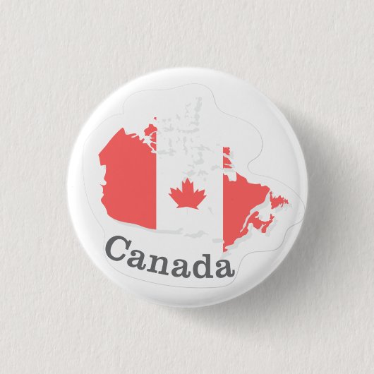 Vaste sticker vlag van Canada Ronde Button 3,2 Cm (Voorkant)