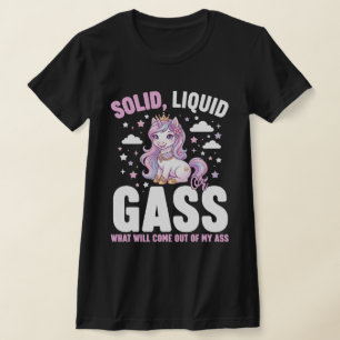 Vaste stof Vloeistof Gas Eenhoorn – Grappige Natuu T-shirt