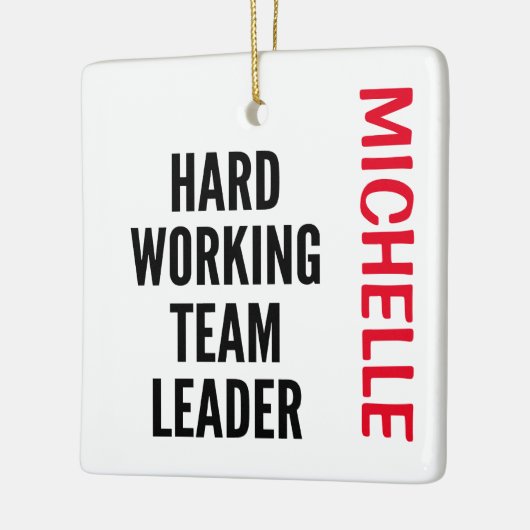 Vaste teamleider op maat keramisch ornament (Links)