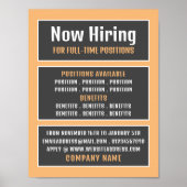 Vaste tekst, vacature Recruitment Adverteren Poster (Voorkant)