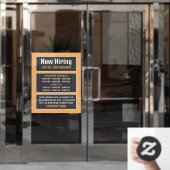 Vaste tekst, vacature Recruitment Adverteren Raamsticker (Kantoordeur)