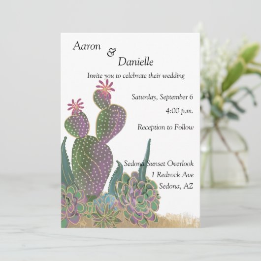 Vaste uitnodiging (Staand voorkant)