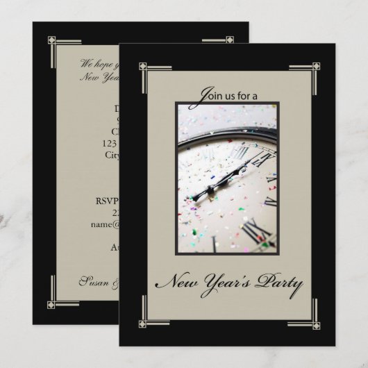 Vaste uitnodiging 5 x 7 - 2 zijkanten (Voorkant / Achterkant)