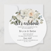 Vaste uitnodiging, formaat: 5,25 x 5,25 inch, papi kaart (Achterkant)