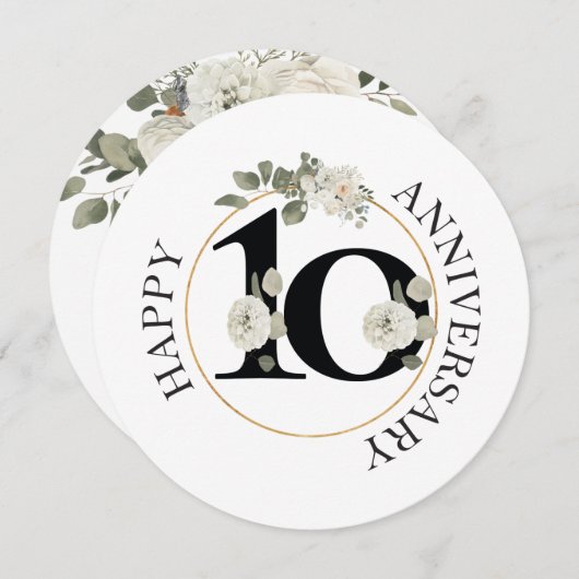 Vaste uitnodiging, formaat: 5,25 x 5,25 inch, papi kaart (Voorkant / Achterkant)