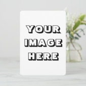 Vaste uitnodiging, formaat: 5 x 7 inch, uw Afbeeld Kaart (Staand voorkant)