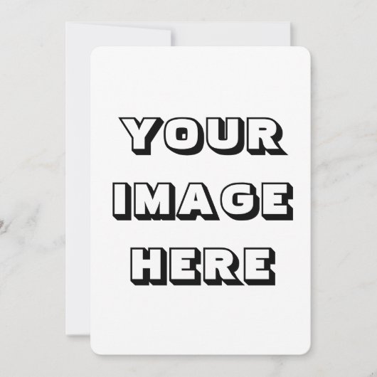 Vaste uitnodiging, formaat: 5 x 7 inch, uw Afbeeld Kaart (Voorkant)