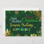 Vaste uitnodiging voor kerstfeestdagen, 5 uur per  (Voorkant)