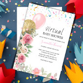 Vaste uitnodiging voor virtueel baby shower