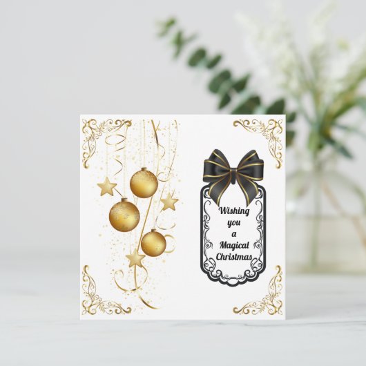 Vaste vakantiekaart feestdagenkaart (Staand voorkant)