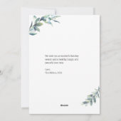 Vaste vakantiekaart feestdagenkaart (Achterkant)