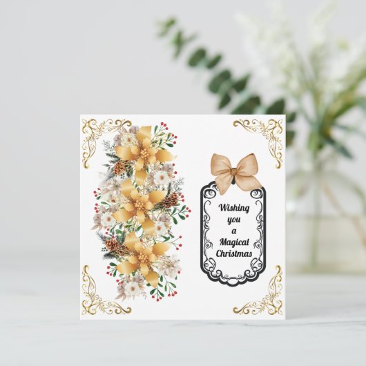 Vaste vakantiekaart feestdagenkaart (Staand voorkant)