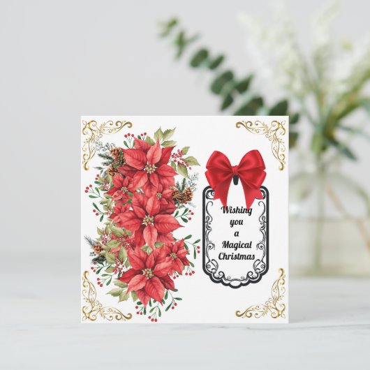 Vaste vakantiekaart feestdagenkaart (Staand voorkant)